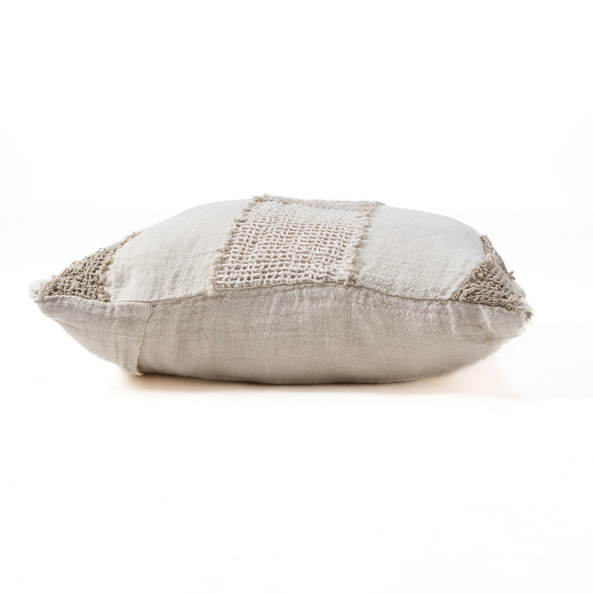 The Linen Threads Cushion Cover - White Natural