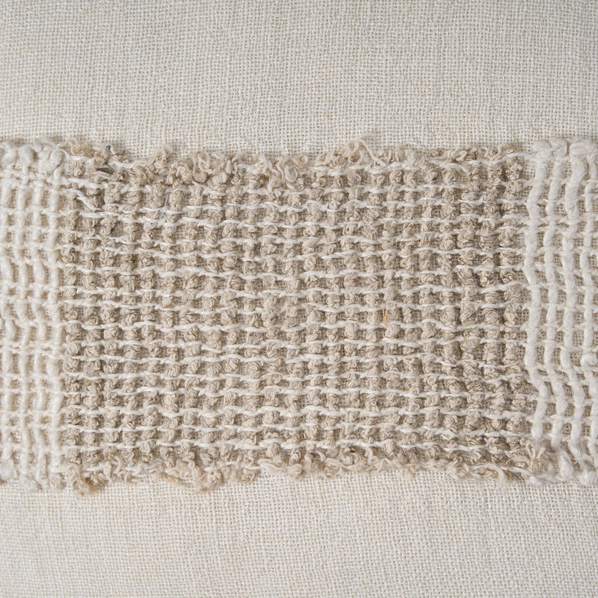 The Linen Threads Cushion Cover - White Natural