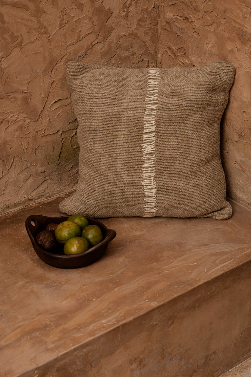 Housse de coussin Linen Stitch - Blanc naturel