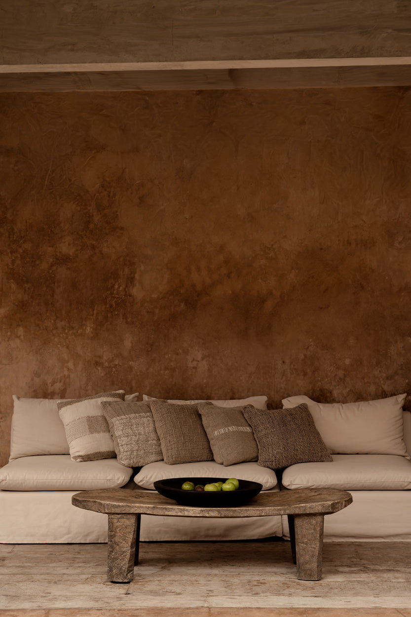 Housse de coussin Linen Stitch - Blanc naturel