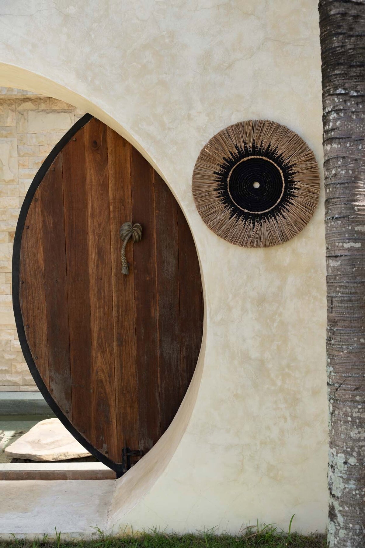 The Raffia Macramé Wall Deco - Noir naturel