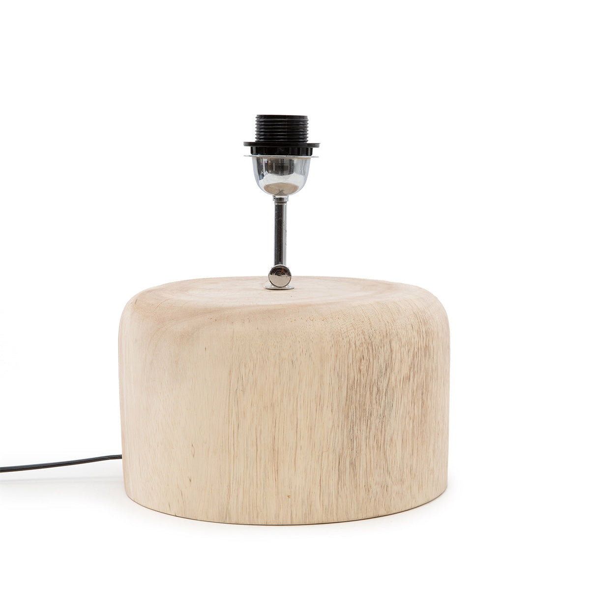 Le pied de lampe à poser en bois de teck - Naturel