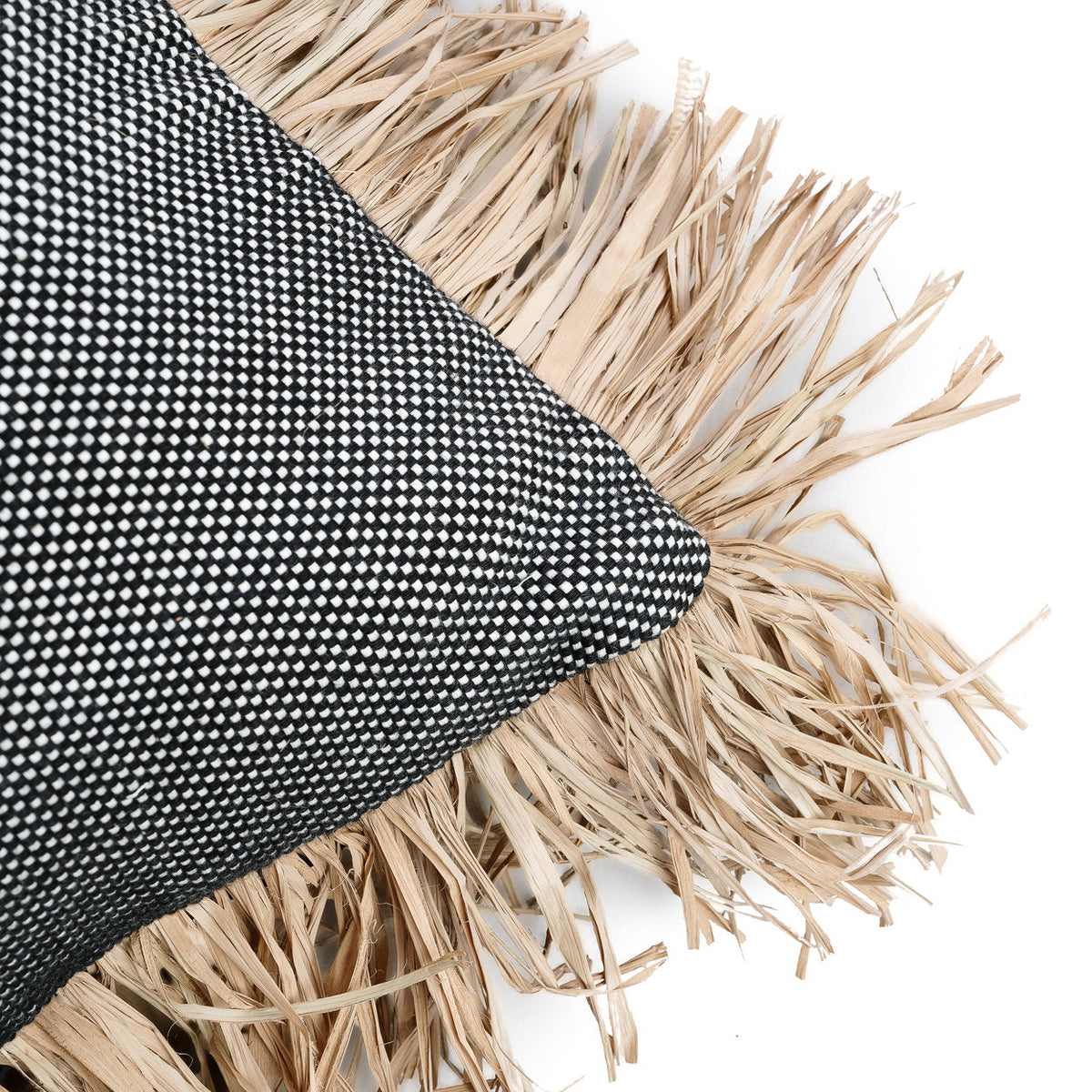 Der Baumwoll-Kissenbezug Cotton Bonita - Natur-Schwarz - 30x50