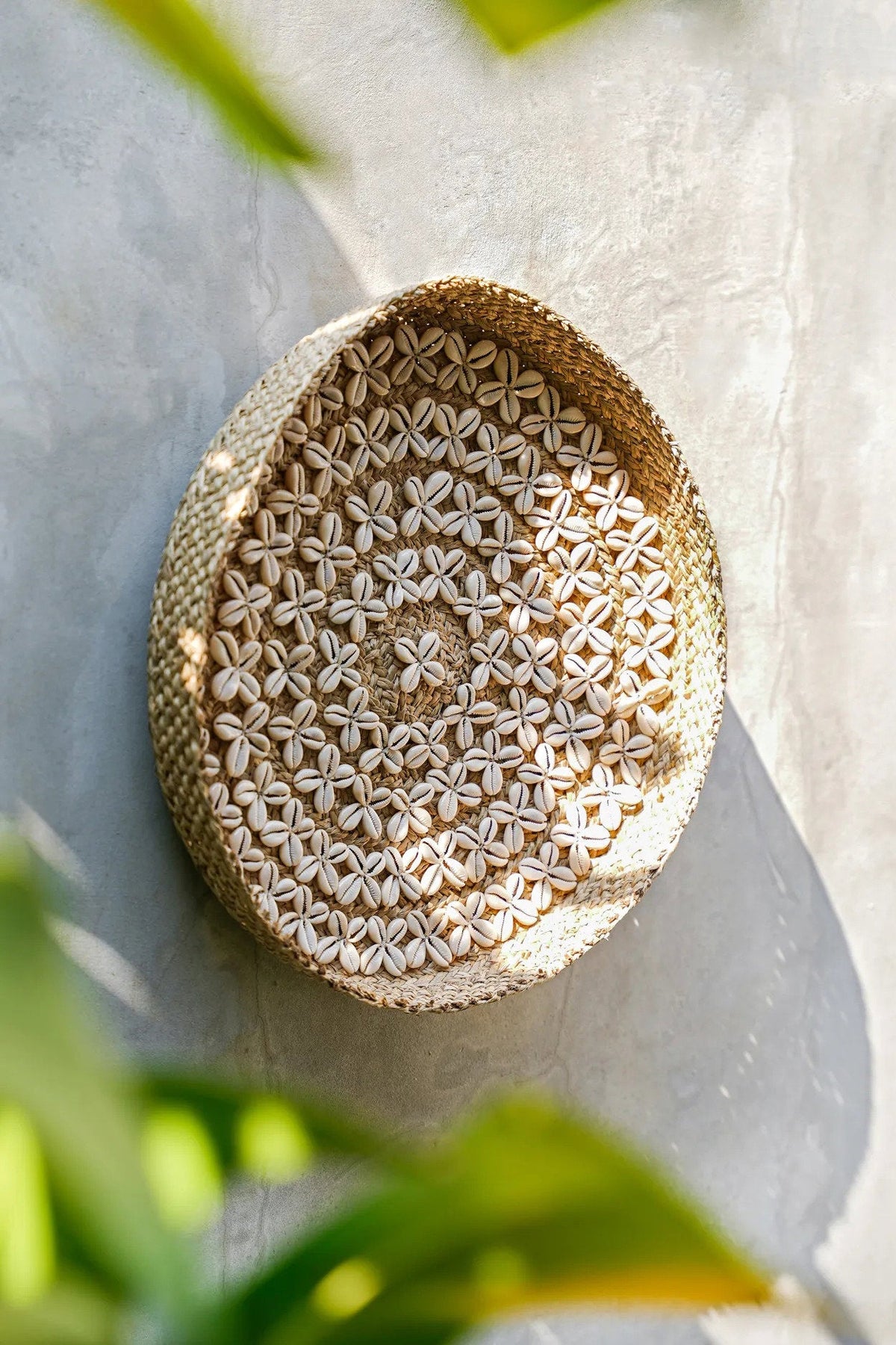 Assiette en coquillage Costa - Blanc naturel - M