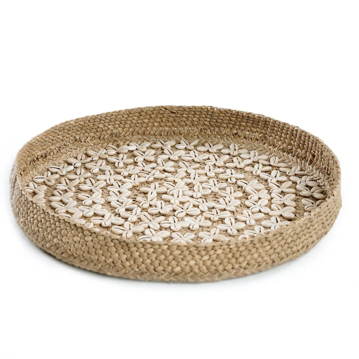 Assiette en coquillage Costa - Blanc naturel - M