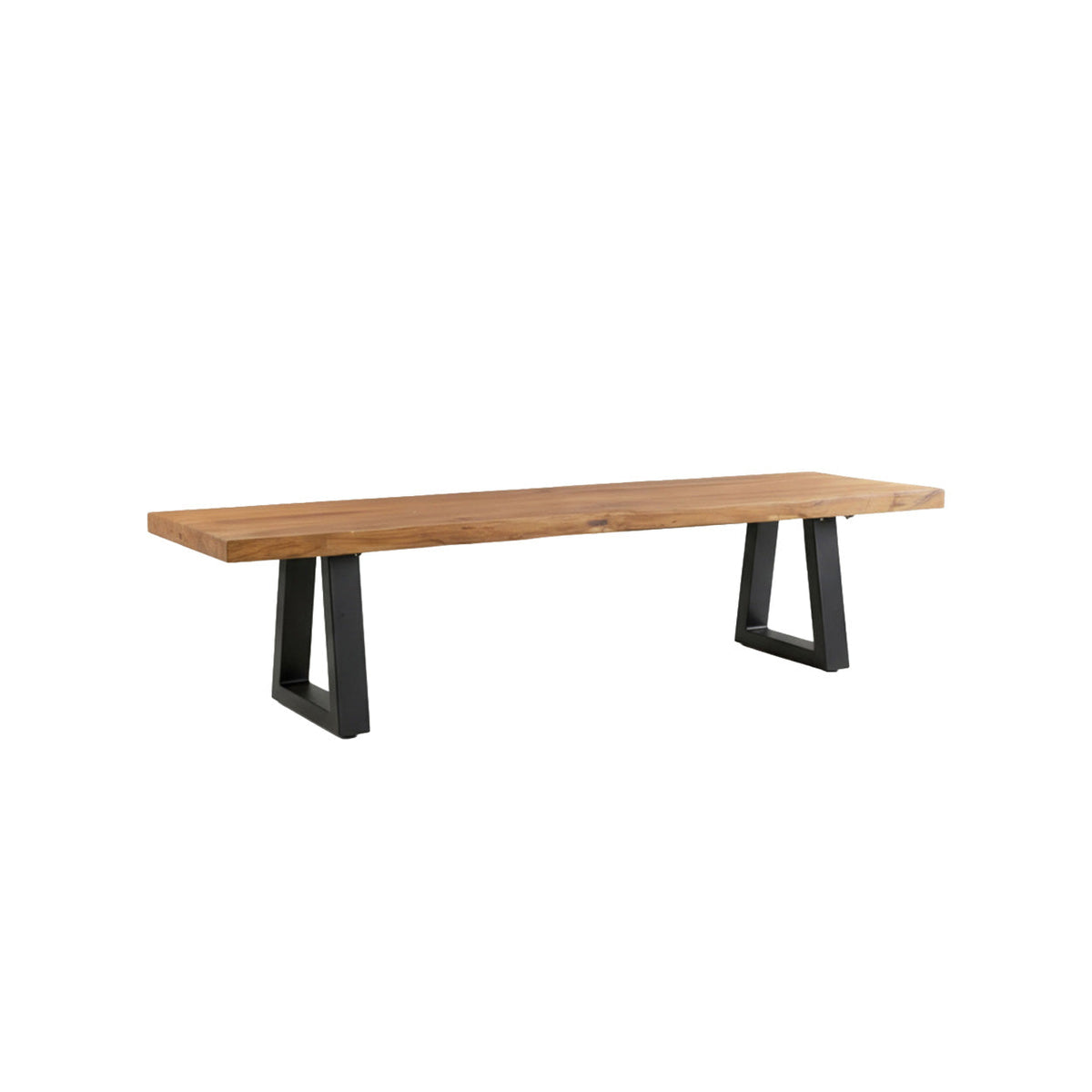 Bench With Iron Legs - Natural - 220