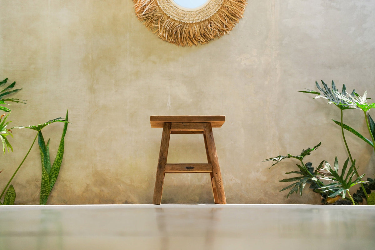 Le tabouret Yoke - Naturel - L