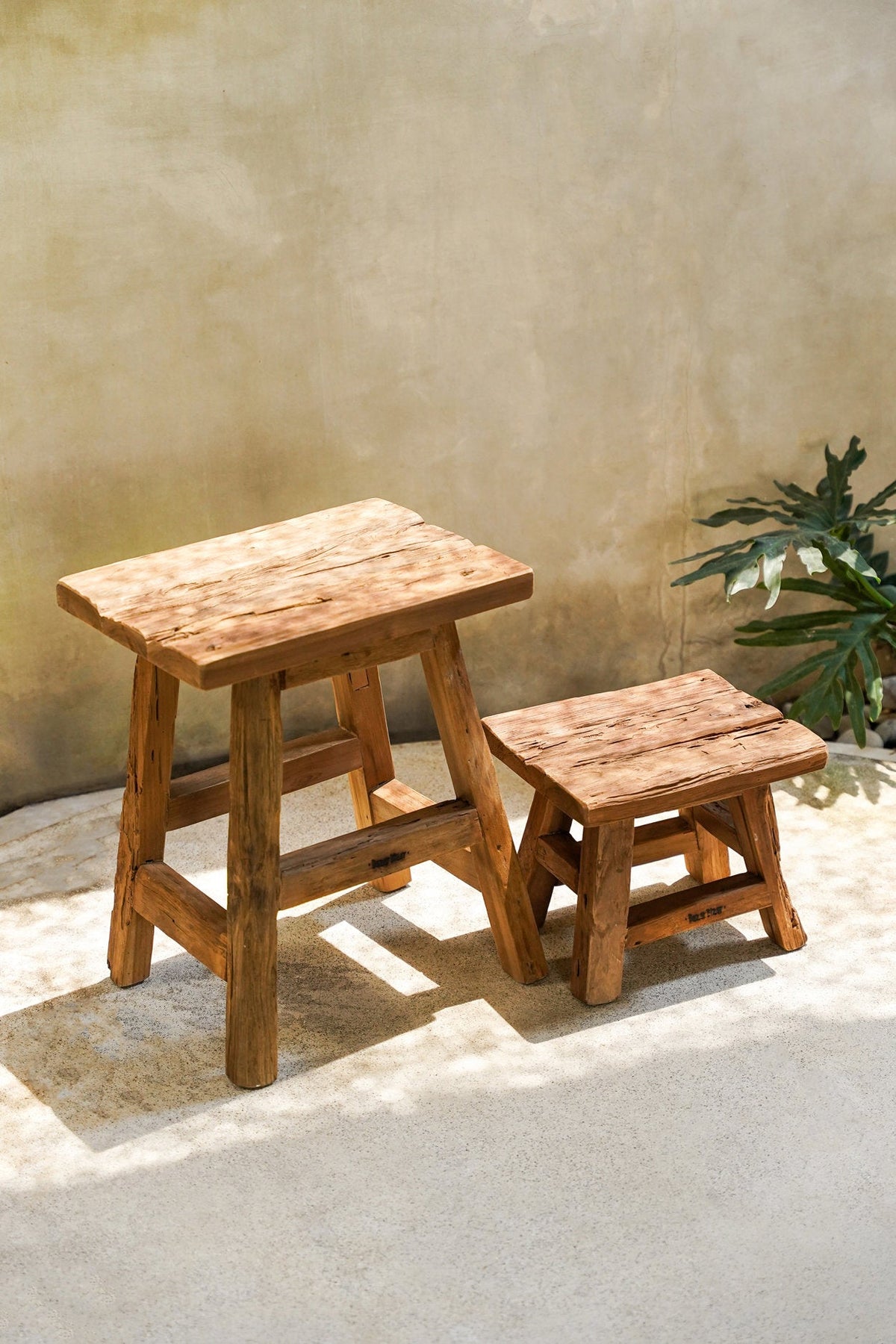 Le tabouret Yoke - Naturel - L