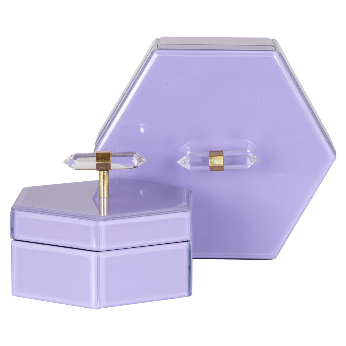 Boîte de rangement Jutta violette petite