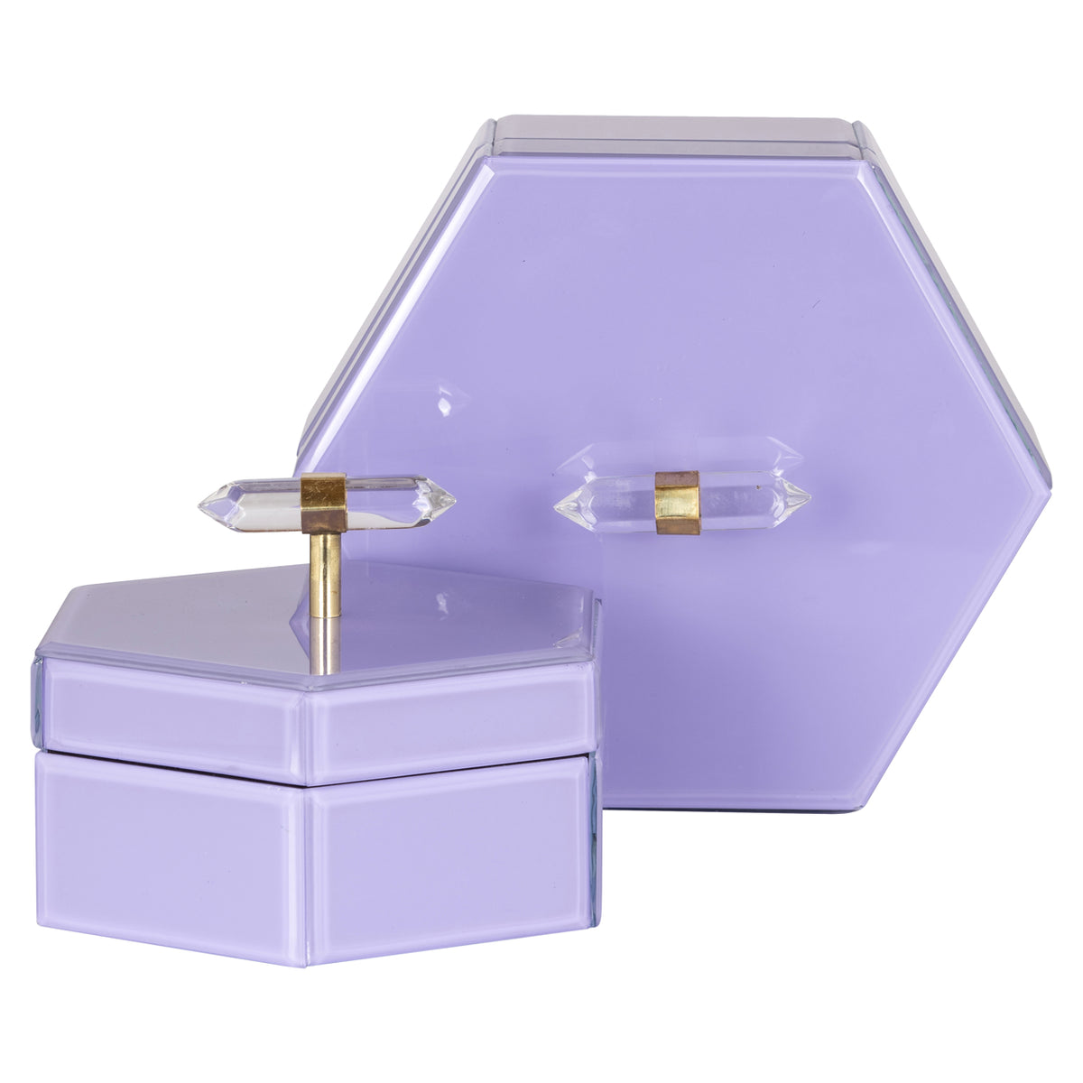 Boîte de rangement Jutta violette grande