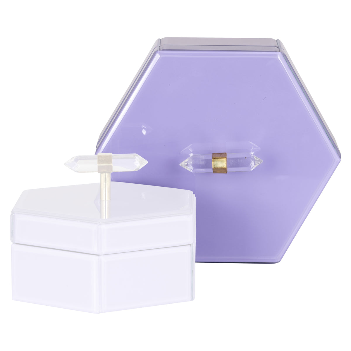 Boîte de rangement Jutta violette grande