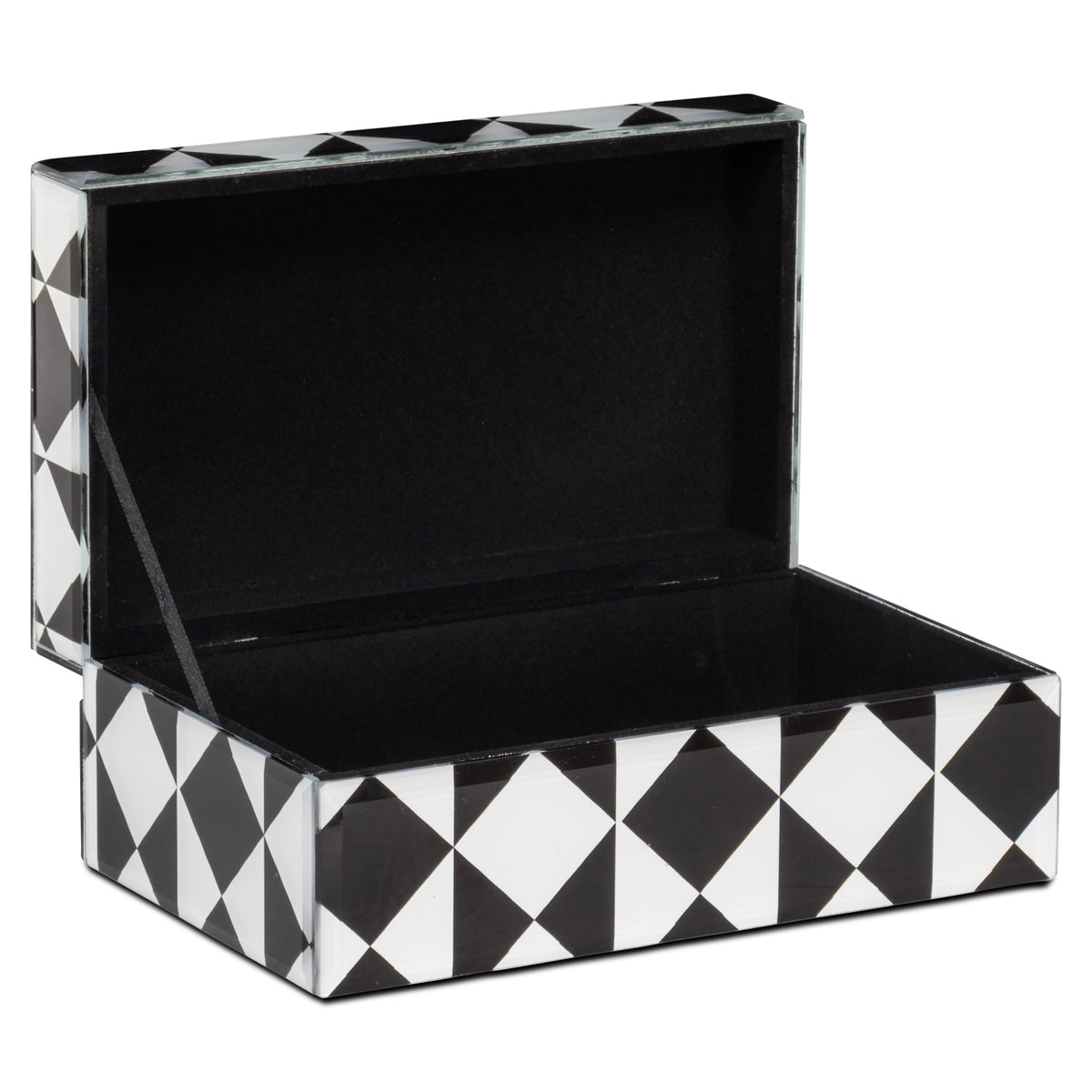Opbergdoos Silas black/white small