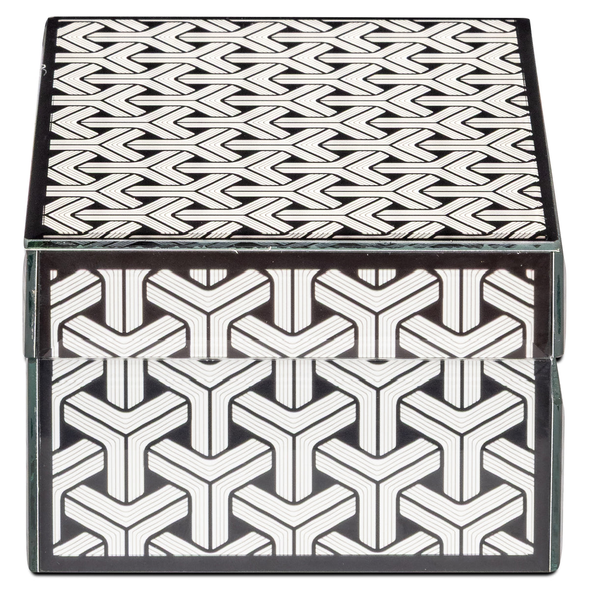 Boîte de rangement Feliz noire/blanche petite