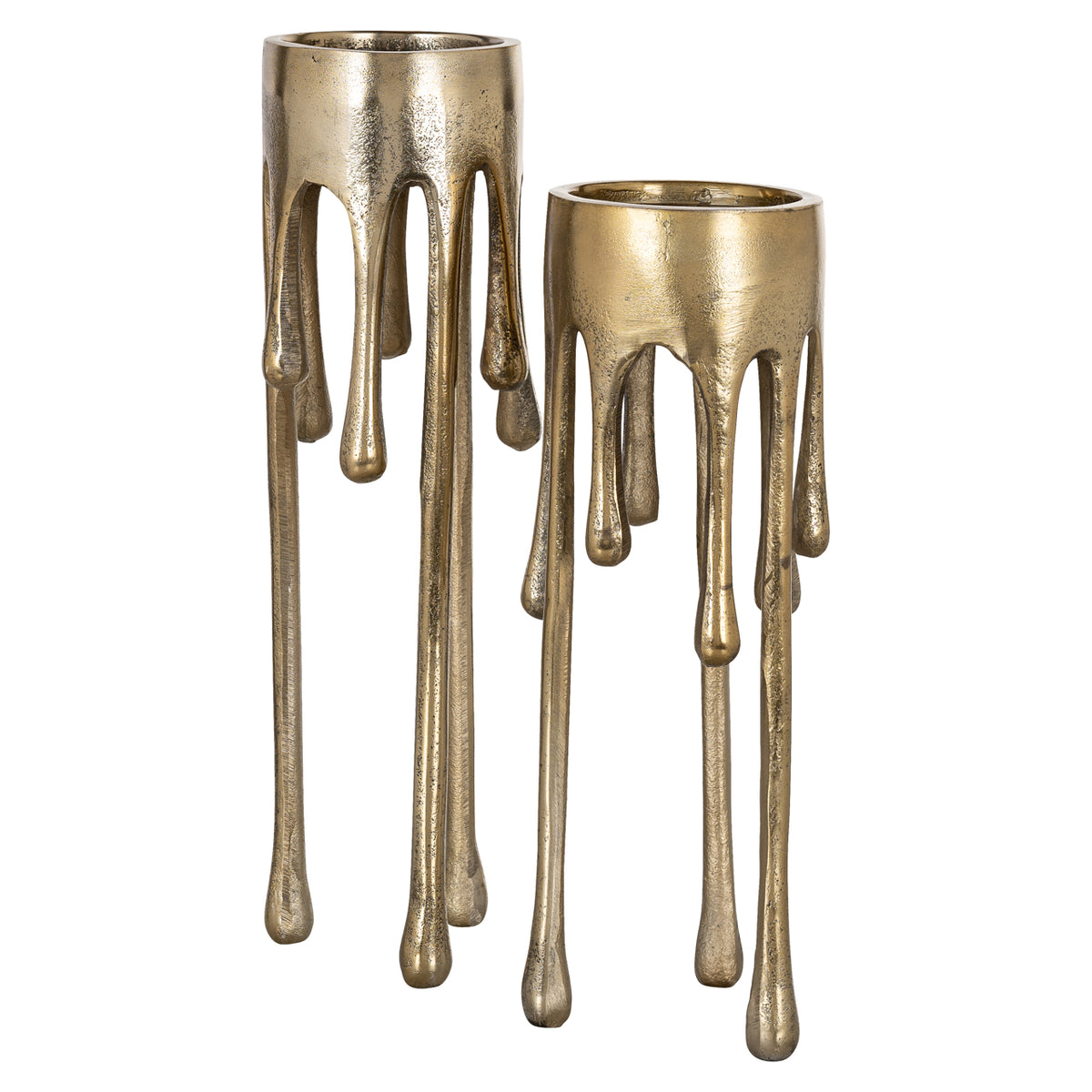 Kerzenhalter Lorin gebürstetes Gold klein