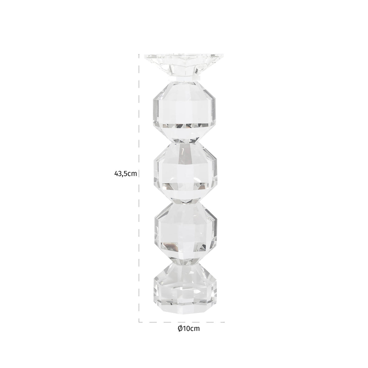 Kerzenhalter Safia klar transparent groß