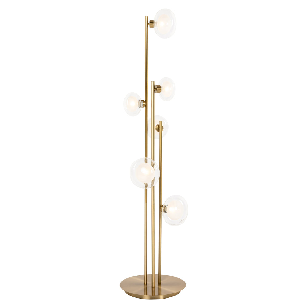 Stehlampe Luva gebürstetes Gold