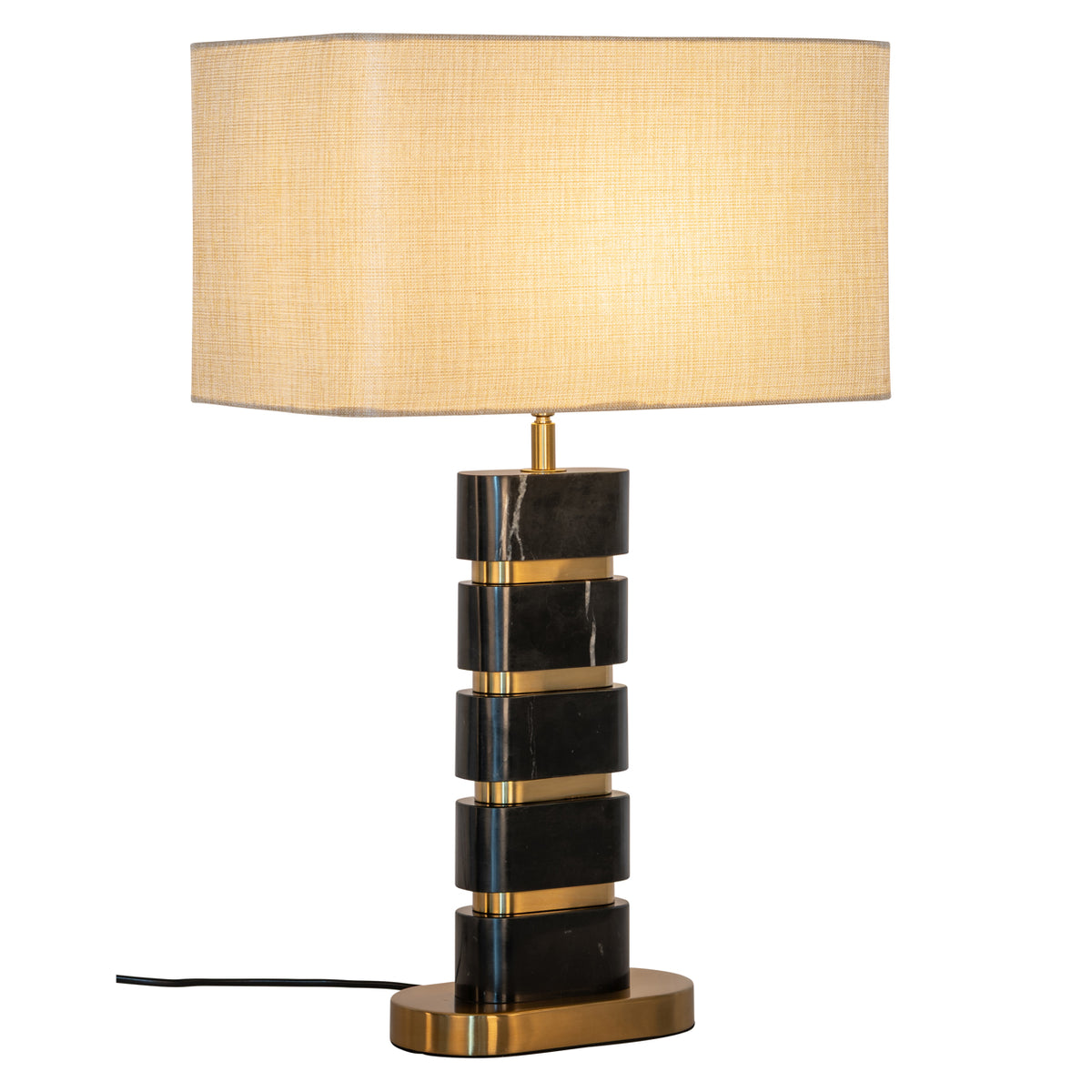 Tafellamp Levina black/gold