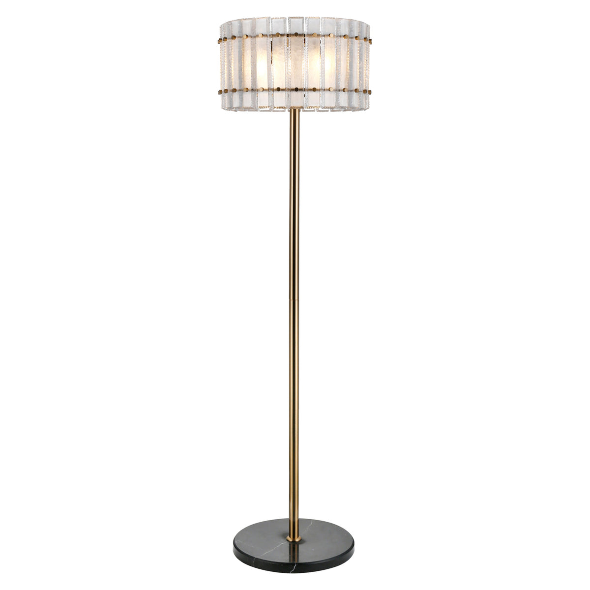 Lampadaire Feline brass antique
