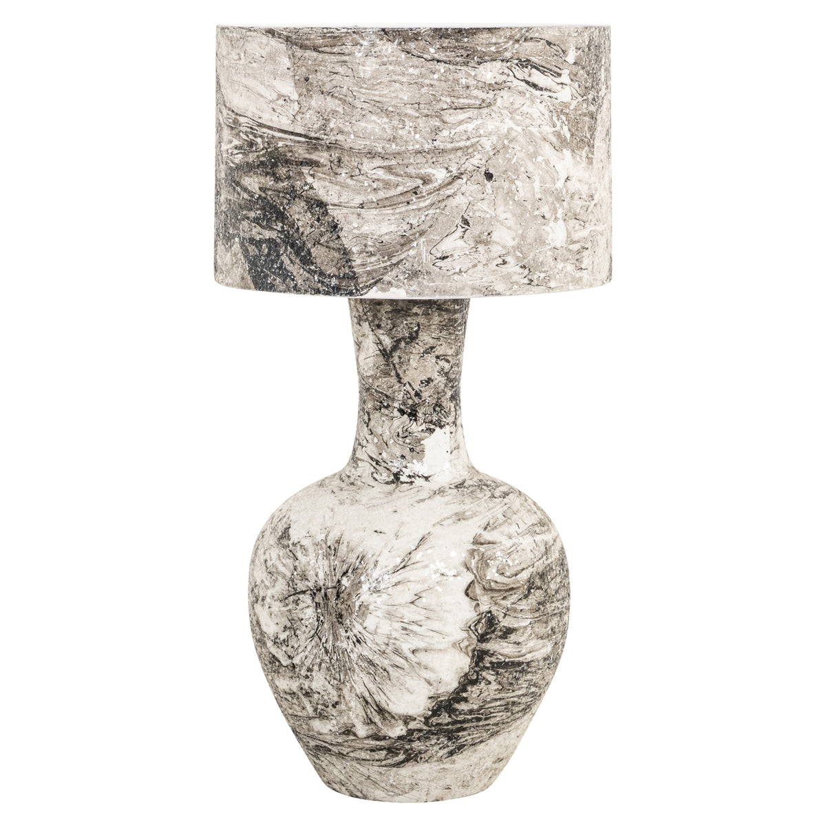 Lampe à poser Cecile noire/blanche