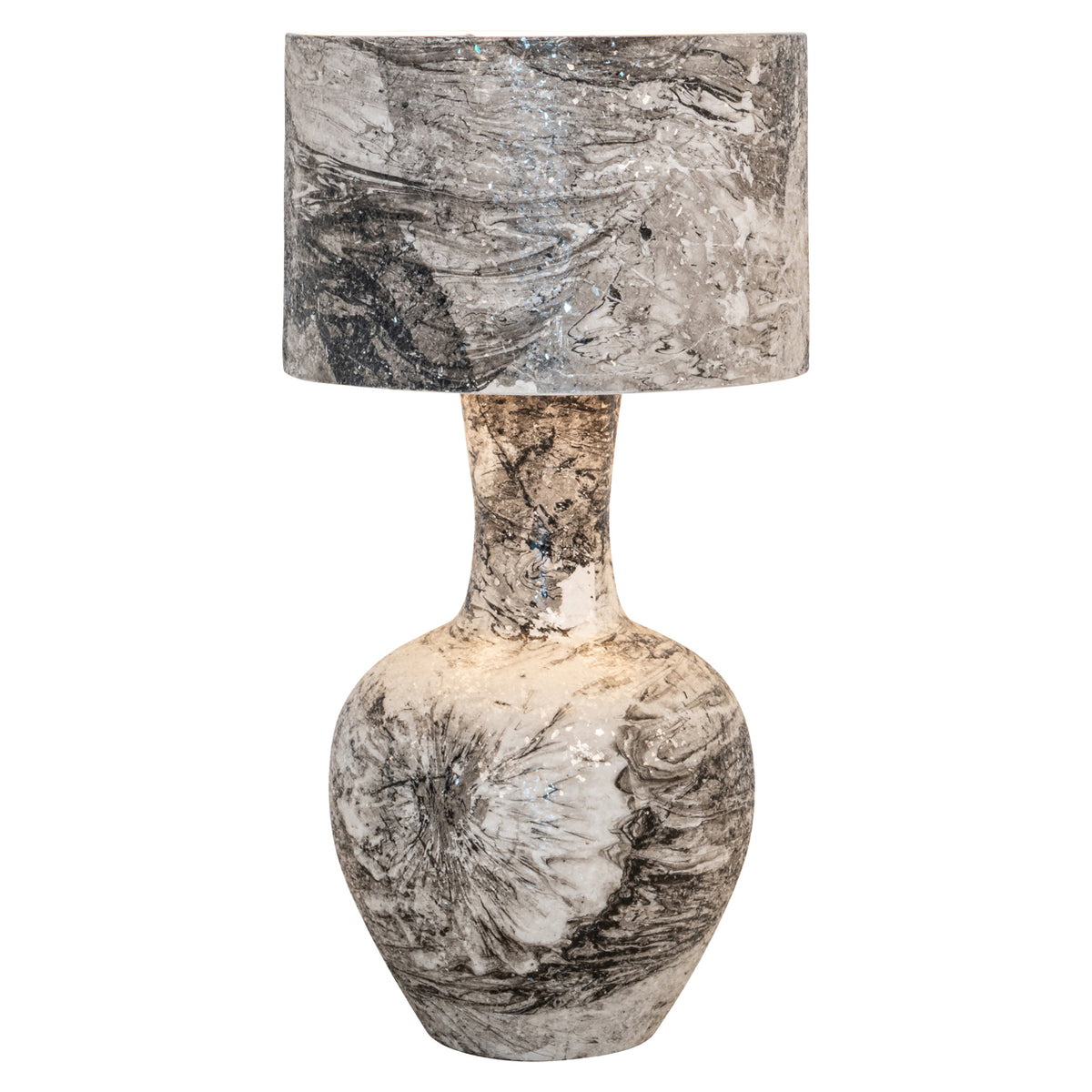Lampe à poser Cecile noire/blanche