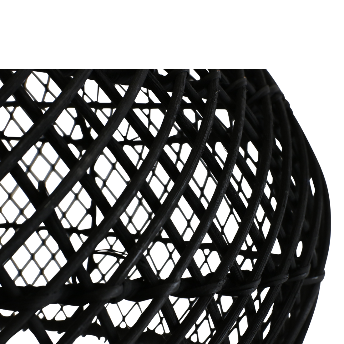 Suspension en rotin Maze zwart - Ø 42x36 cm