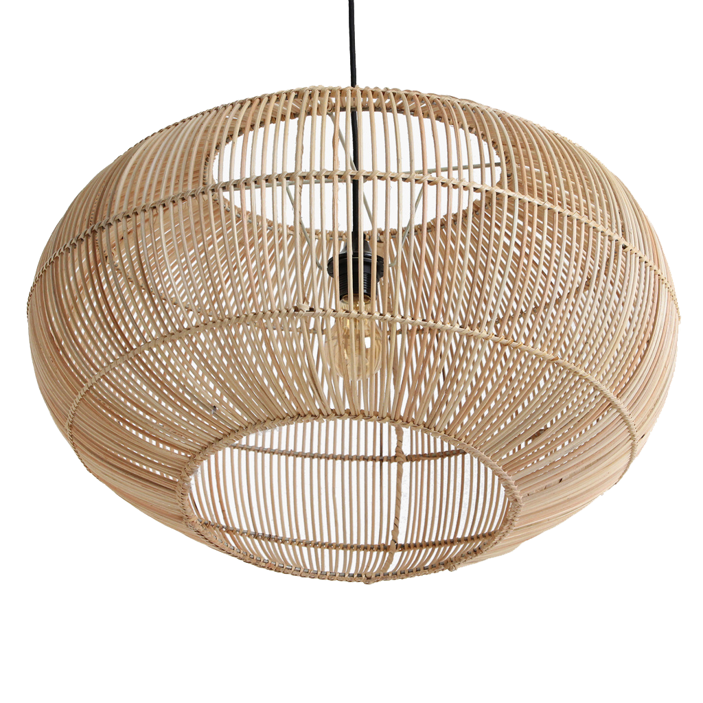 Luna rattan pendant light Orbit -Ø 62x37 cm
