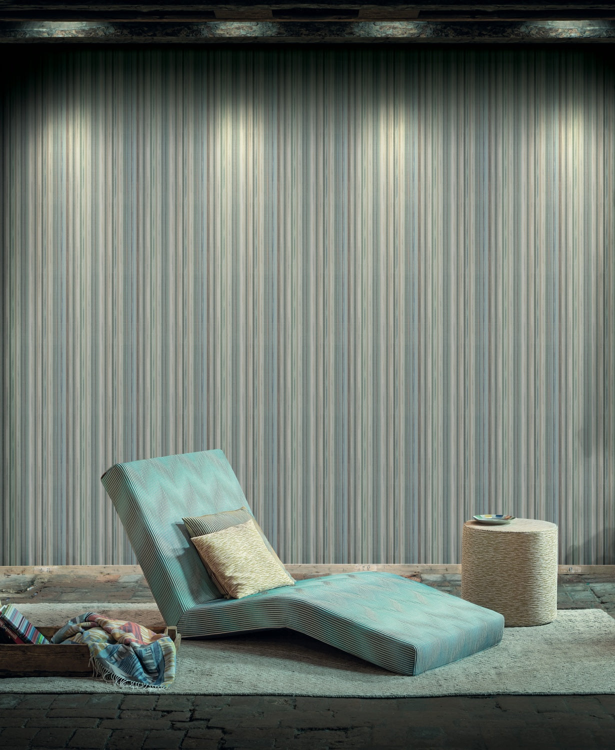 Missoni Tapete 04 Gestreifter Sonnenuntergang 10395