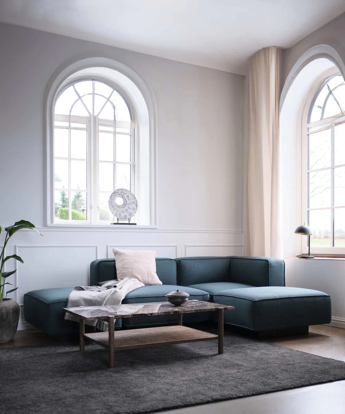 Utopia Sofa Pouf - Petrolblau