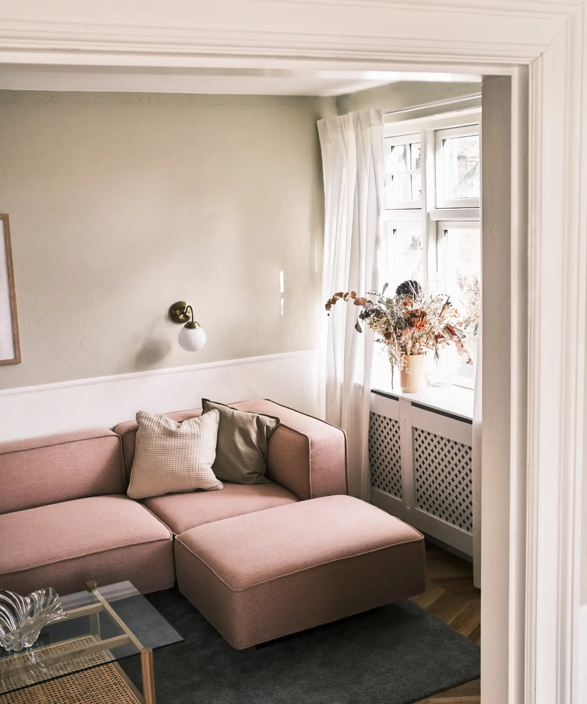 Utopia Sofa-Pouf - Zartrosa