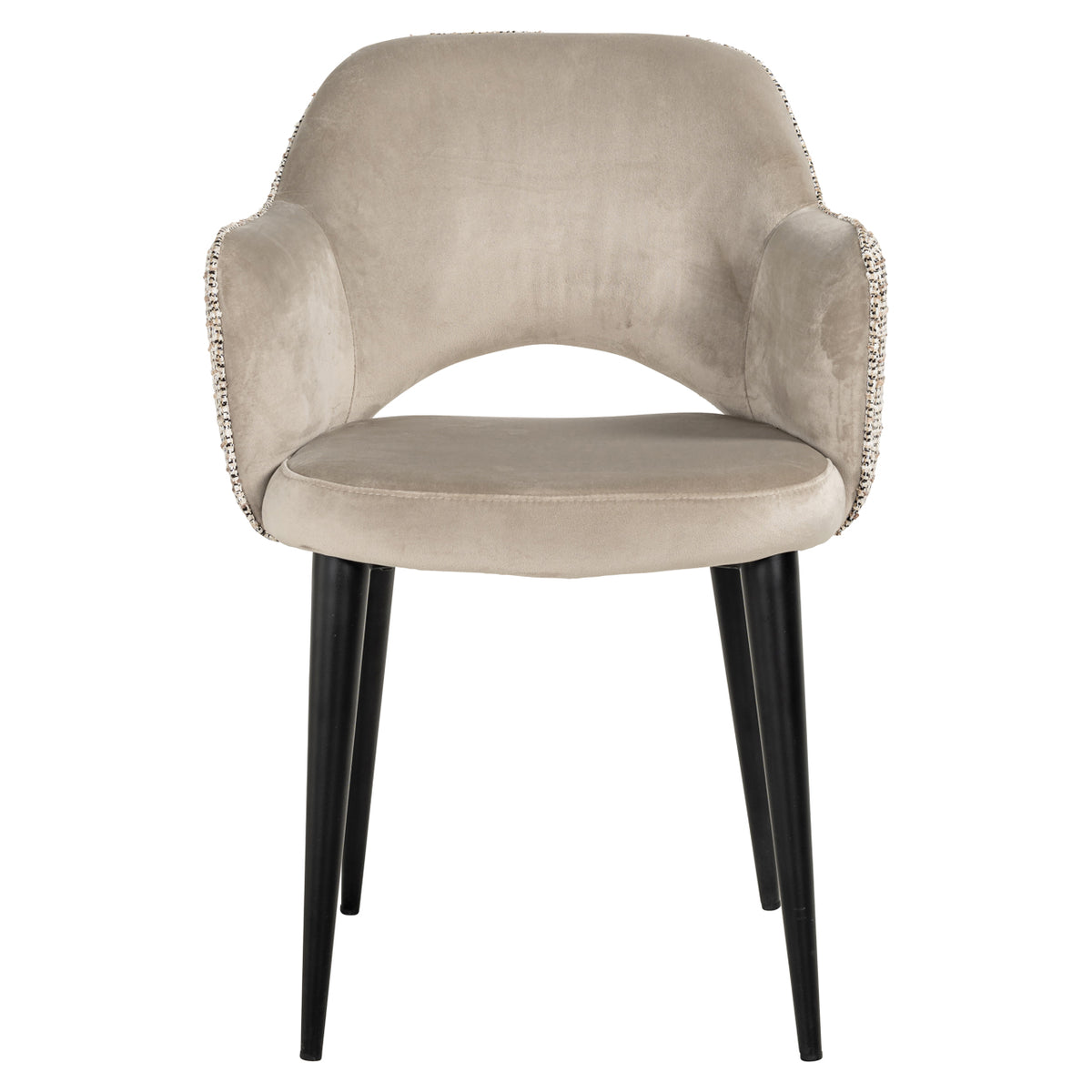 Eetkamerstoel Giovanna trendy nature / khaki velvet fire retardant