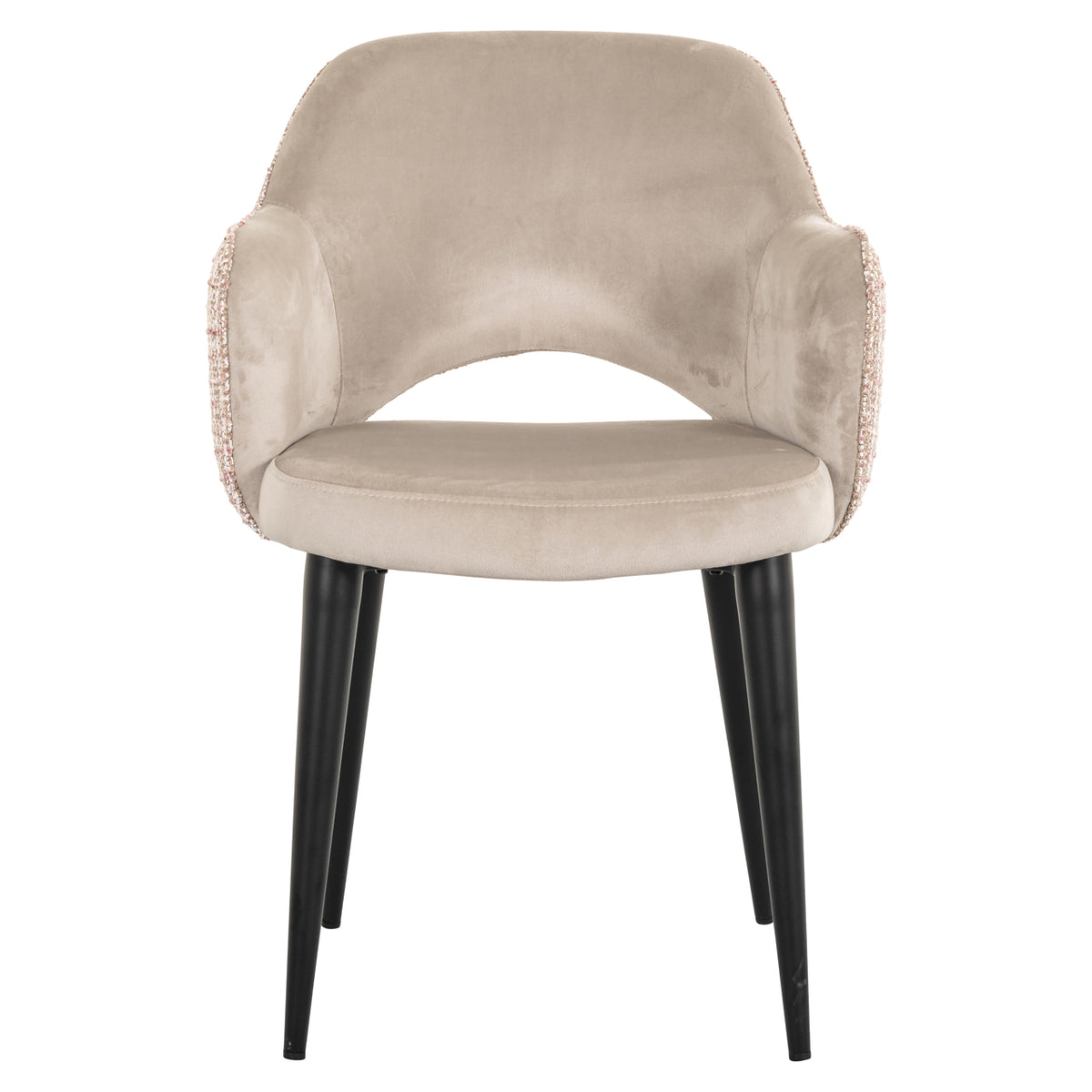 Dining chair Giovanna trendy rose / khaki velvet