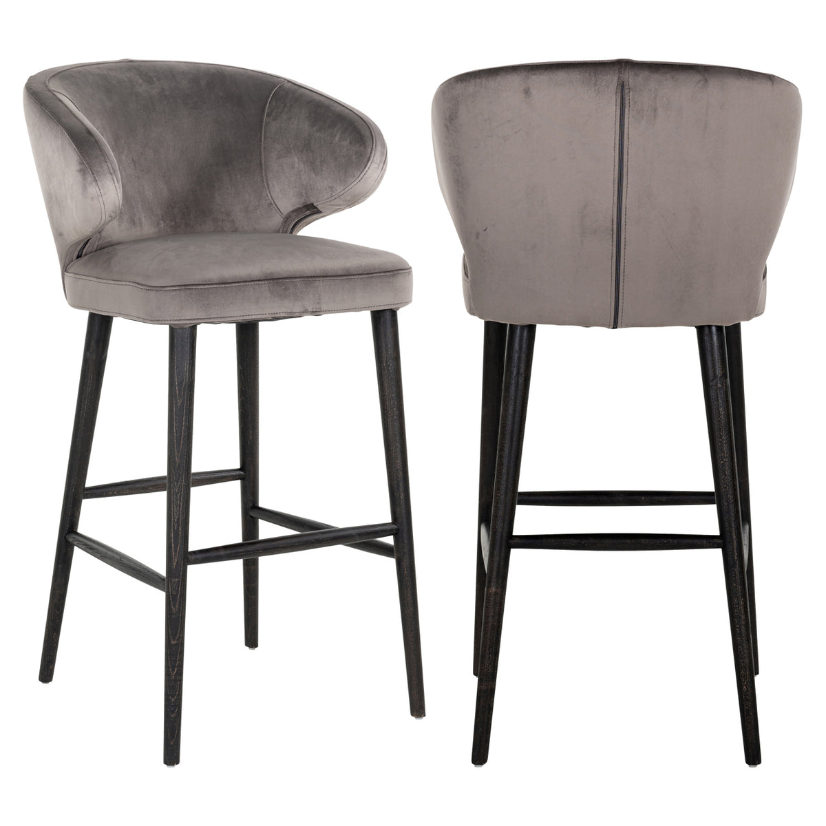 Bar stool Indigo stone velvet