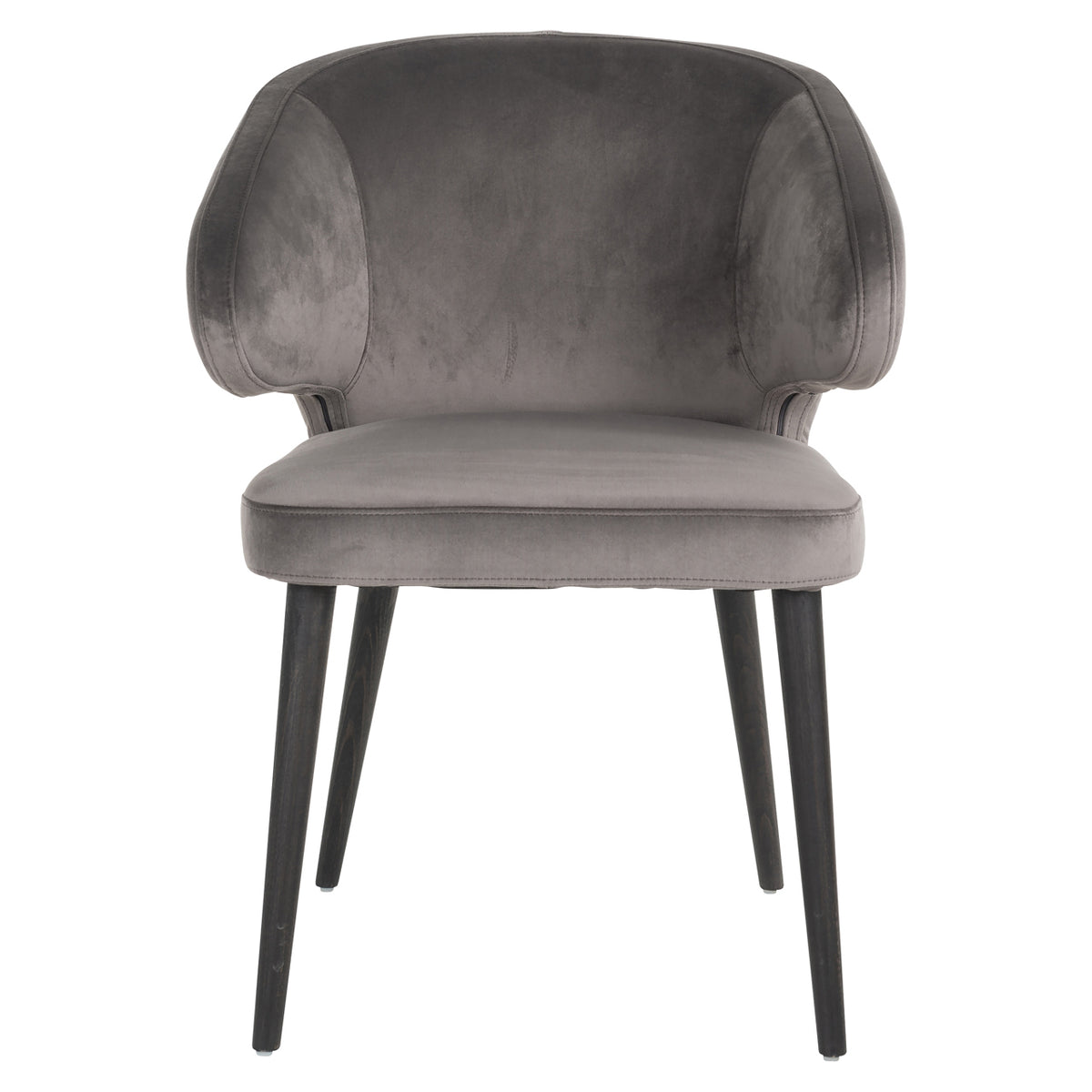 Chaise de salle à manger Indigo velours gris pierre