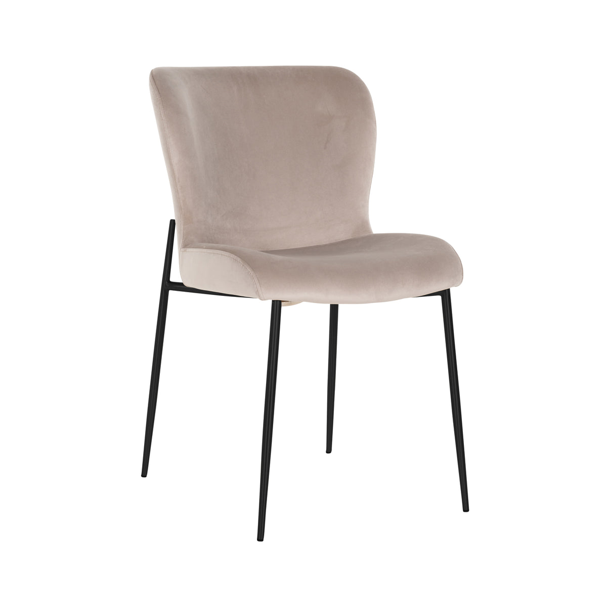 Dining chair Darby khaki velvet fire retardant (Set of 2)