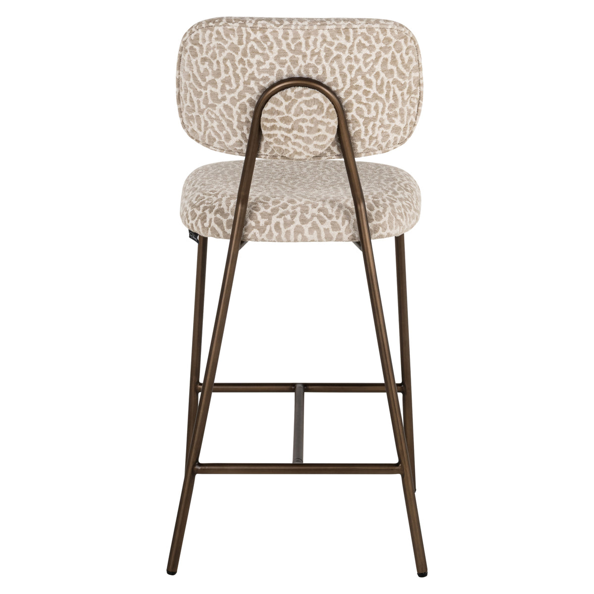 Tresenstuhl Xenia beige Leopard schwer entflammbar (Set aus 2)