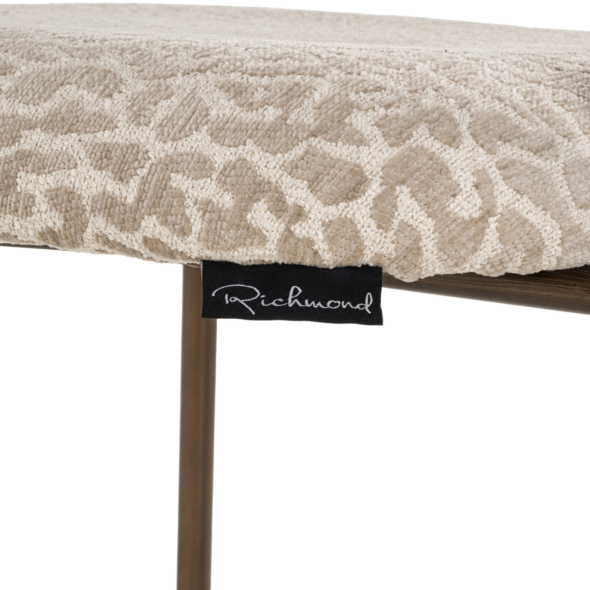 Tresenstuhl Xenia beige Leopard schwer entflammbar (Set aus 2)