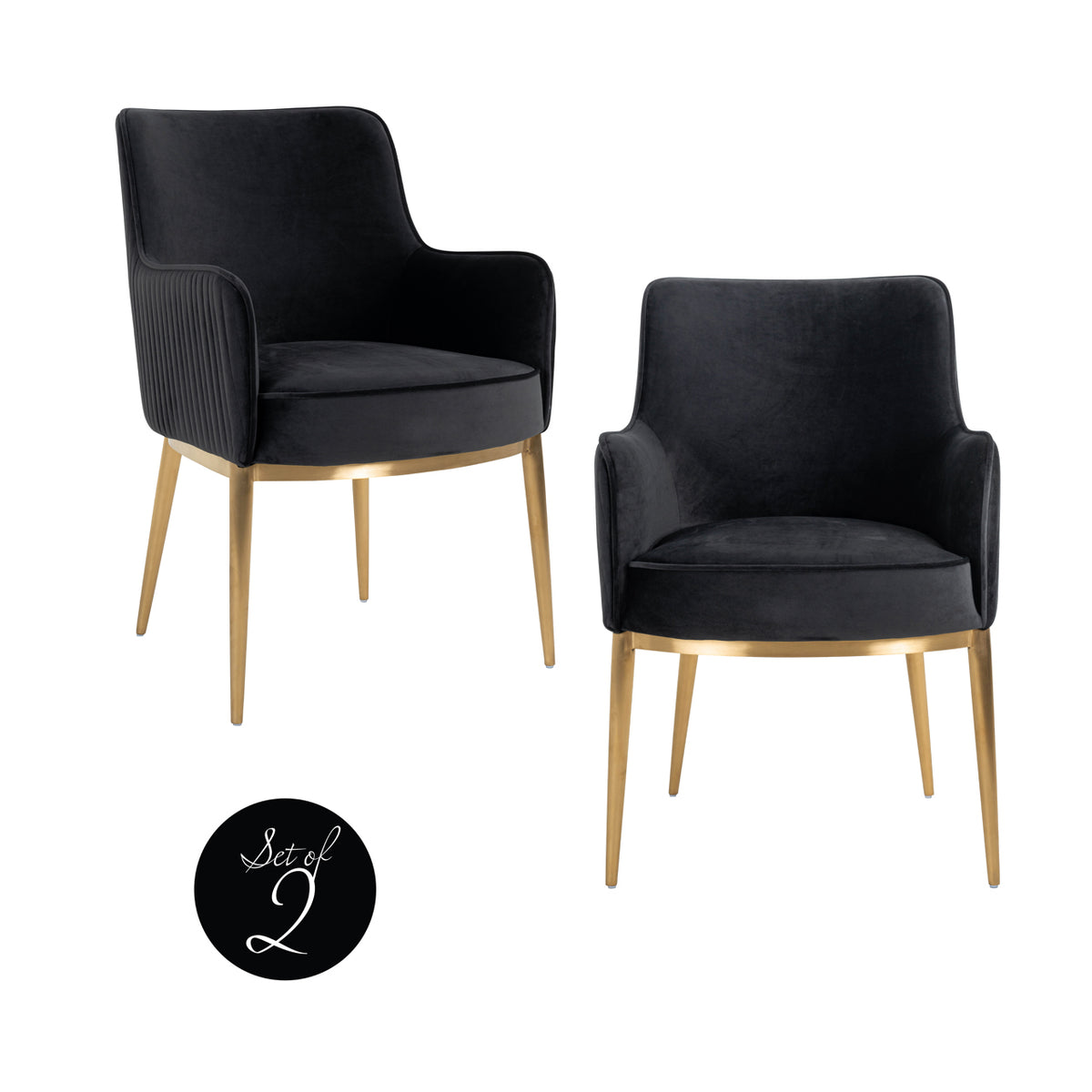 Breeze quartz anthracite fire-retardant dining chair (Set of 2)