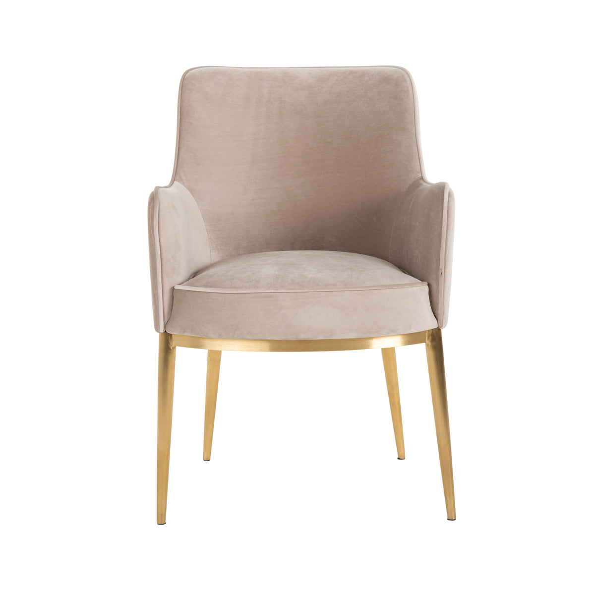 Breeze khaki velvet fire retardant dining chair (Set of 2)