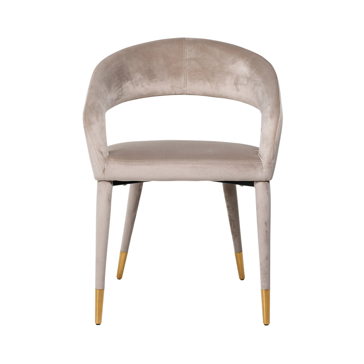 Gia khaki velvet fire retardant dining chair