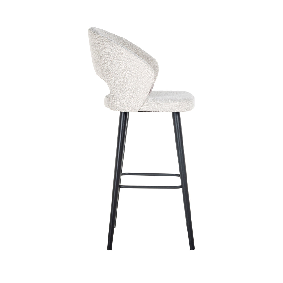 Chaise de bar Savoy bouclé blanc