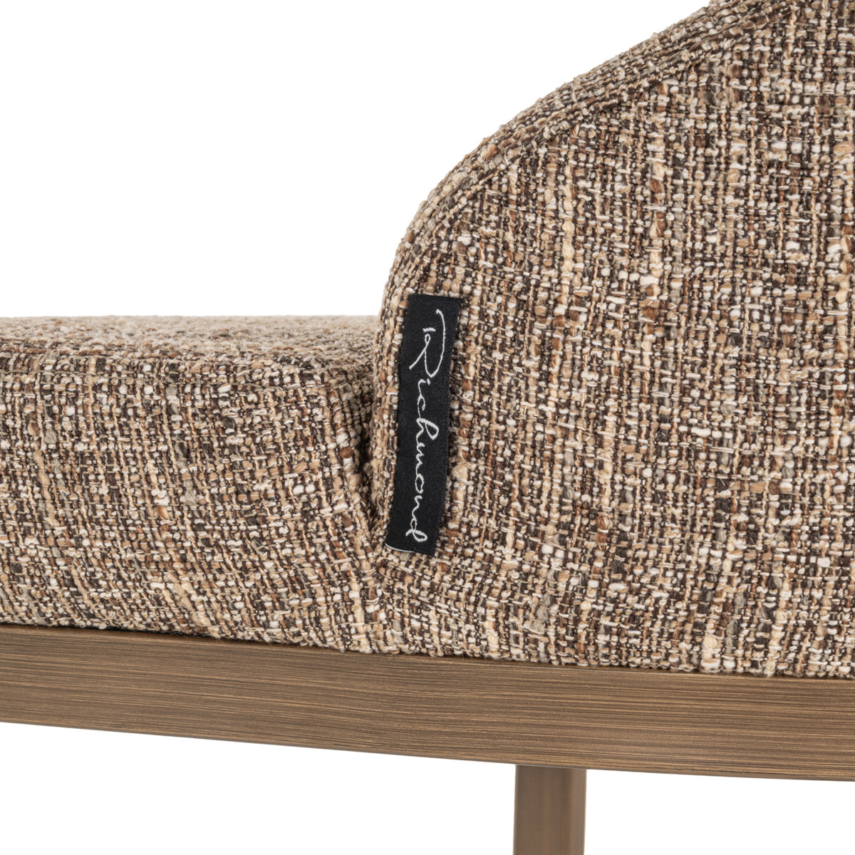 Tabouret de bar Bolton marron tweed (lot de 2)