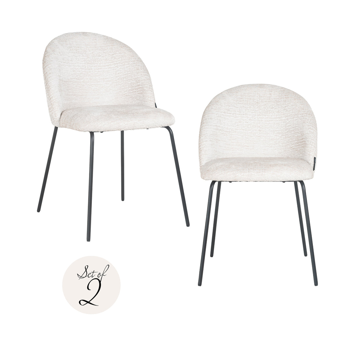 Eetkamerstoel Alyssa cream fusion (Set of 2)