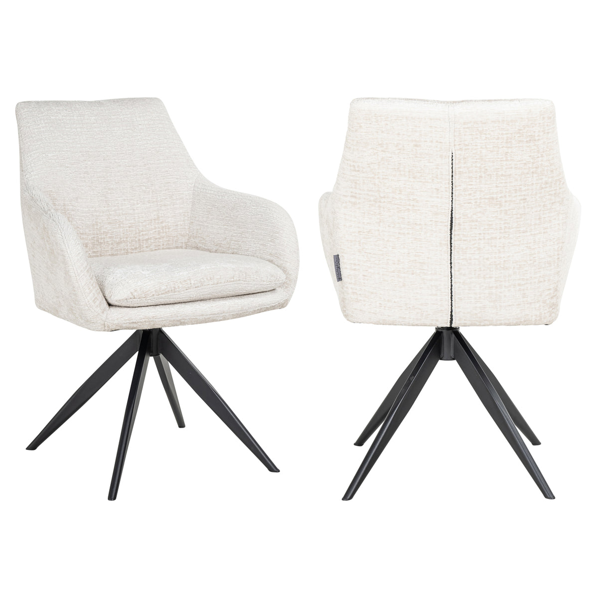 Chaise de salle à manger Lisonne cream fusion pivotante