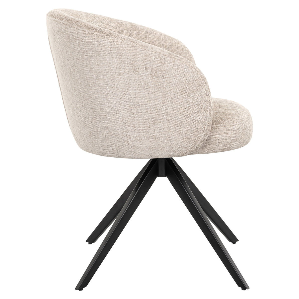 Olivia natural miami swivel dining chair