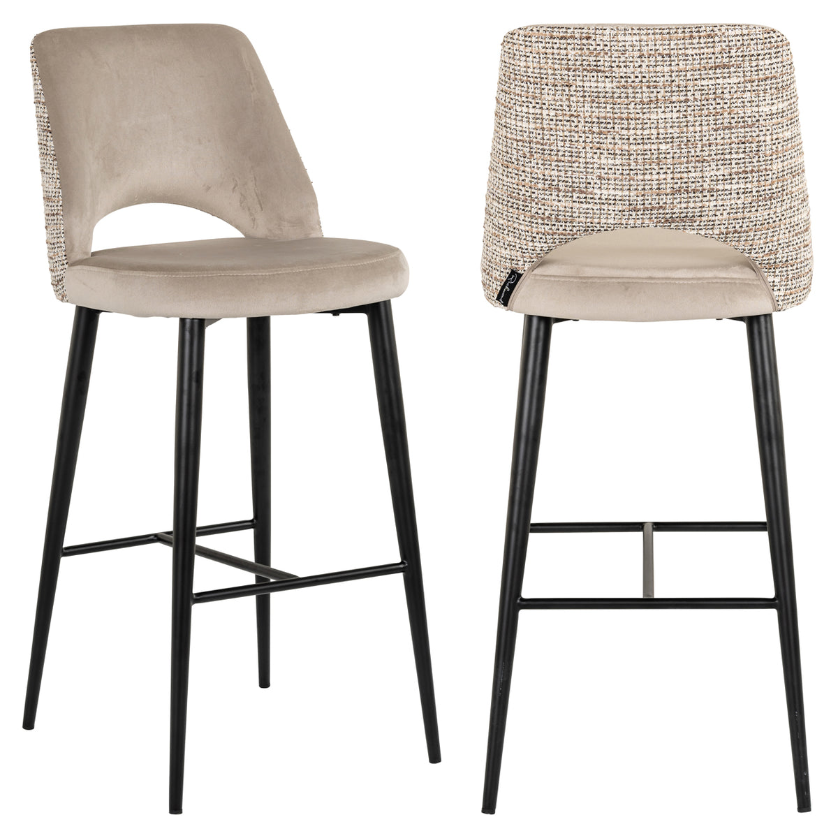 Tabitha trendy nature fire-retardant bar stool