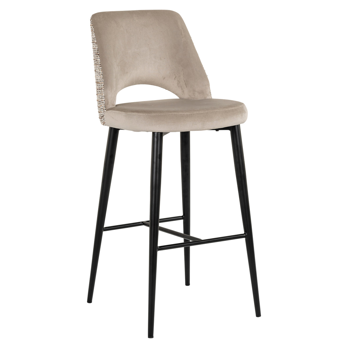 Tabitha trendy nature fire-retardant bar stool