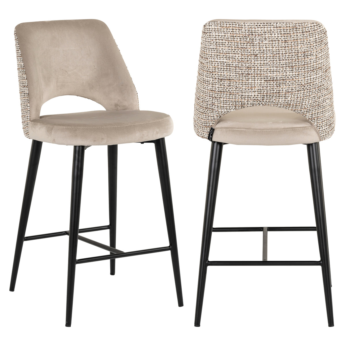 Tabitha trendy nature fire-retardant counter stool