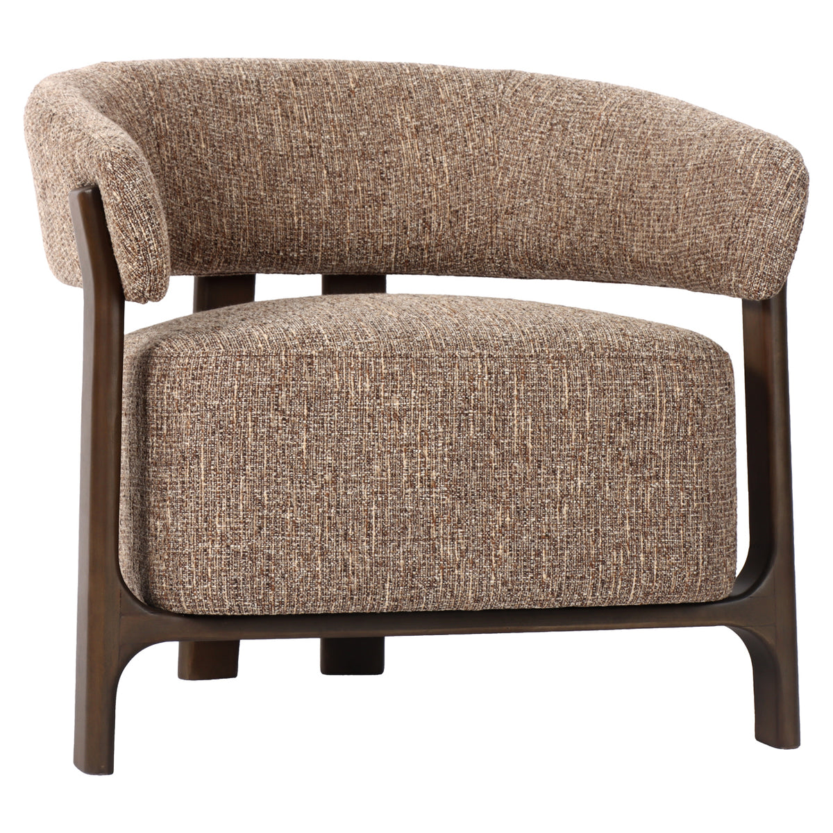 Lounge stoel Dalara brown tweed