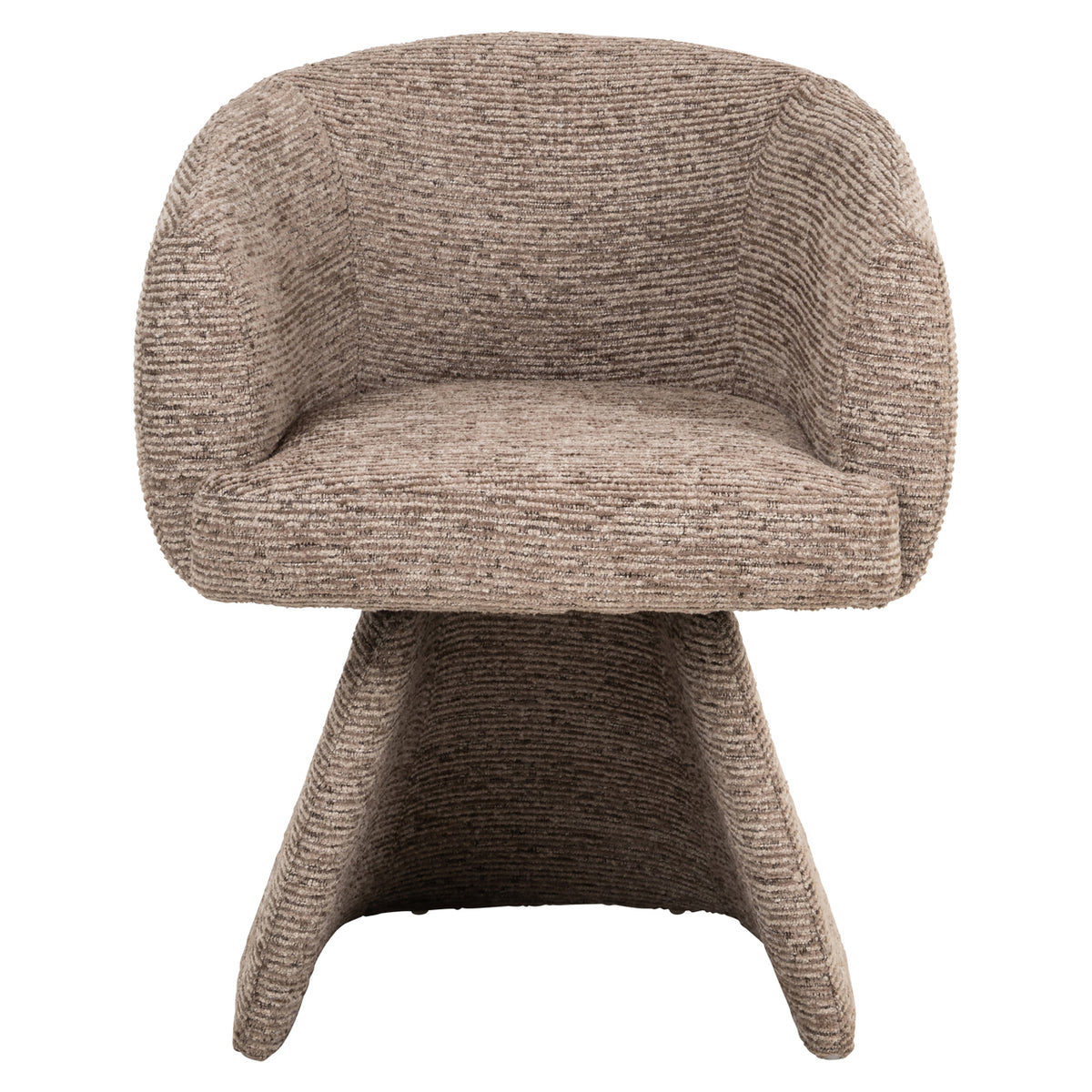 Quiriro mocca linear swivel dining chair