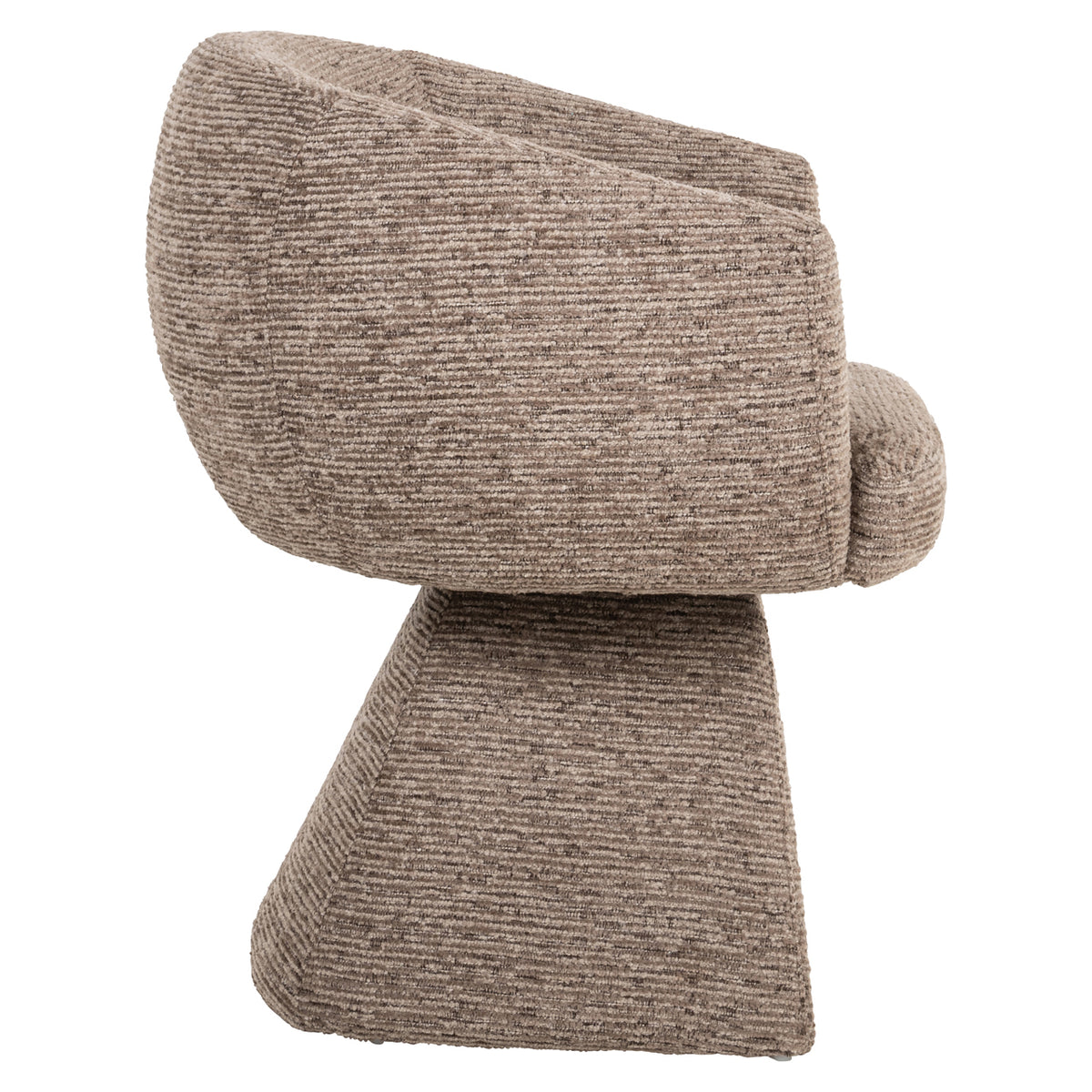 Quiriro mocca linear swivel dining chair